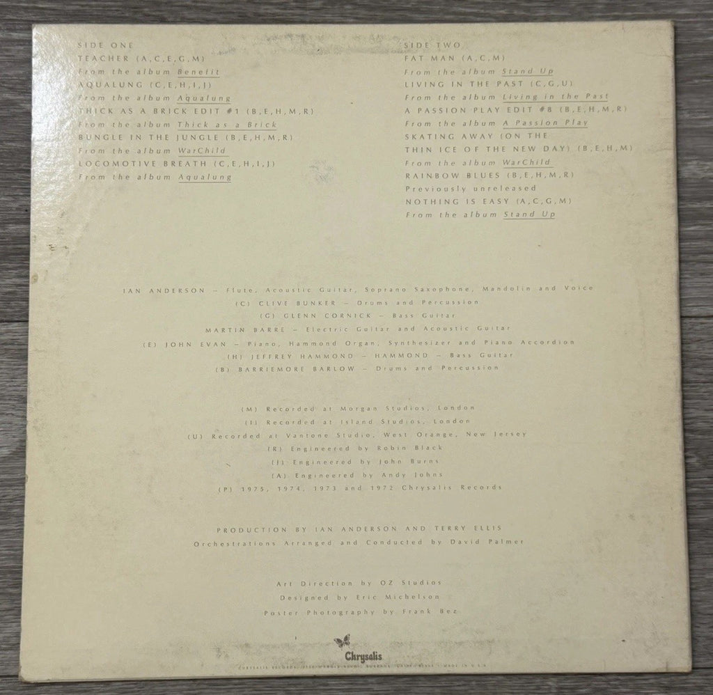 JETHRO TULL – M.U. The Best Of Jethro Tull Vinyl LP Record Chrysalis CHR 1078