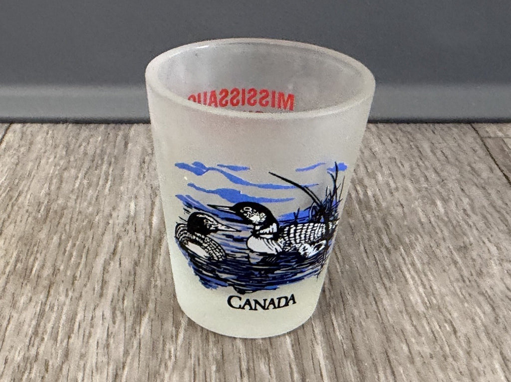 Mississuaga Ontario Canada Frosted Ducks Shot Glass
