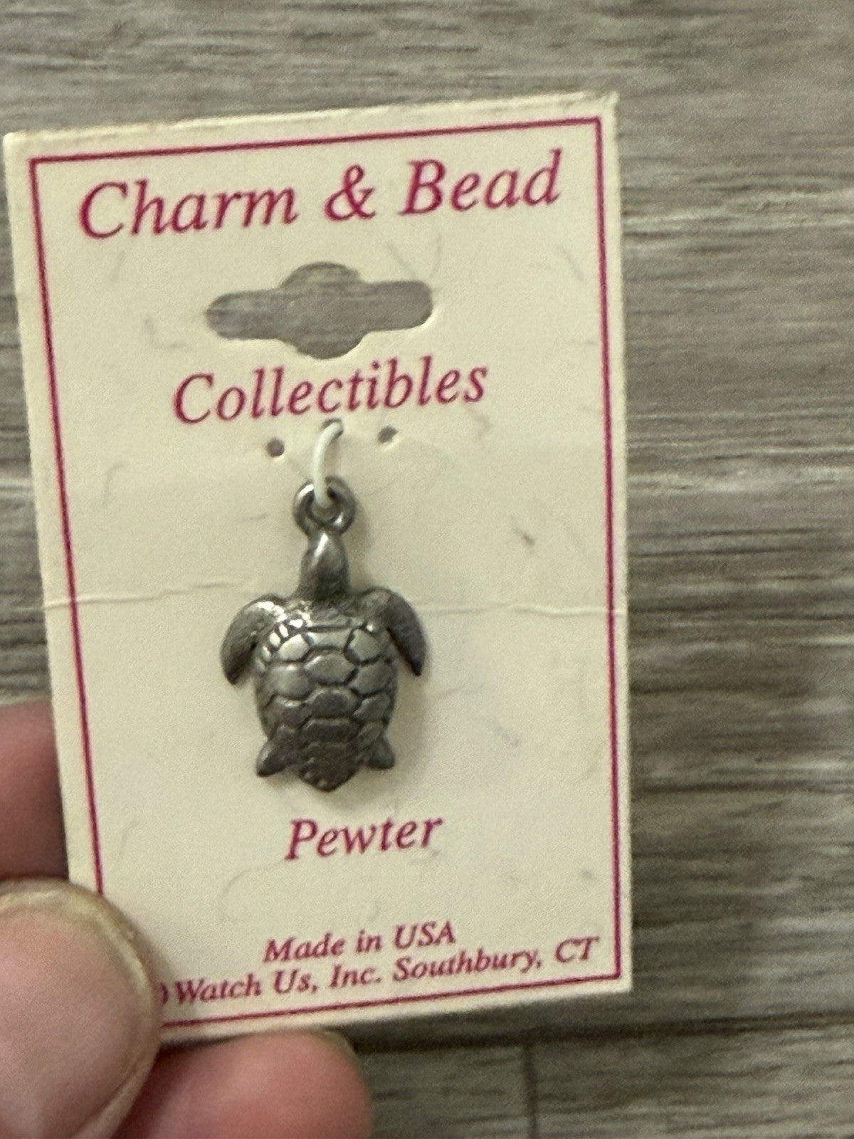 NEW Vintage Pewter Cute Turtle Charm