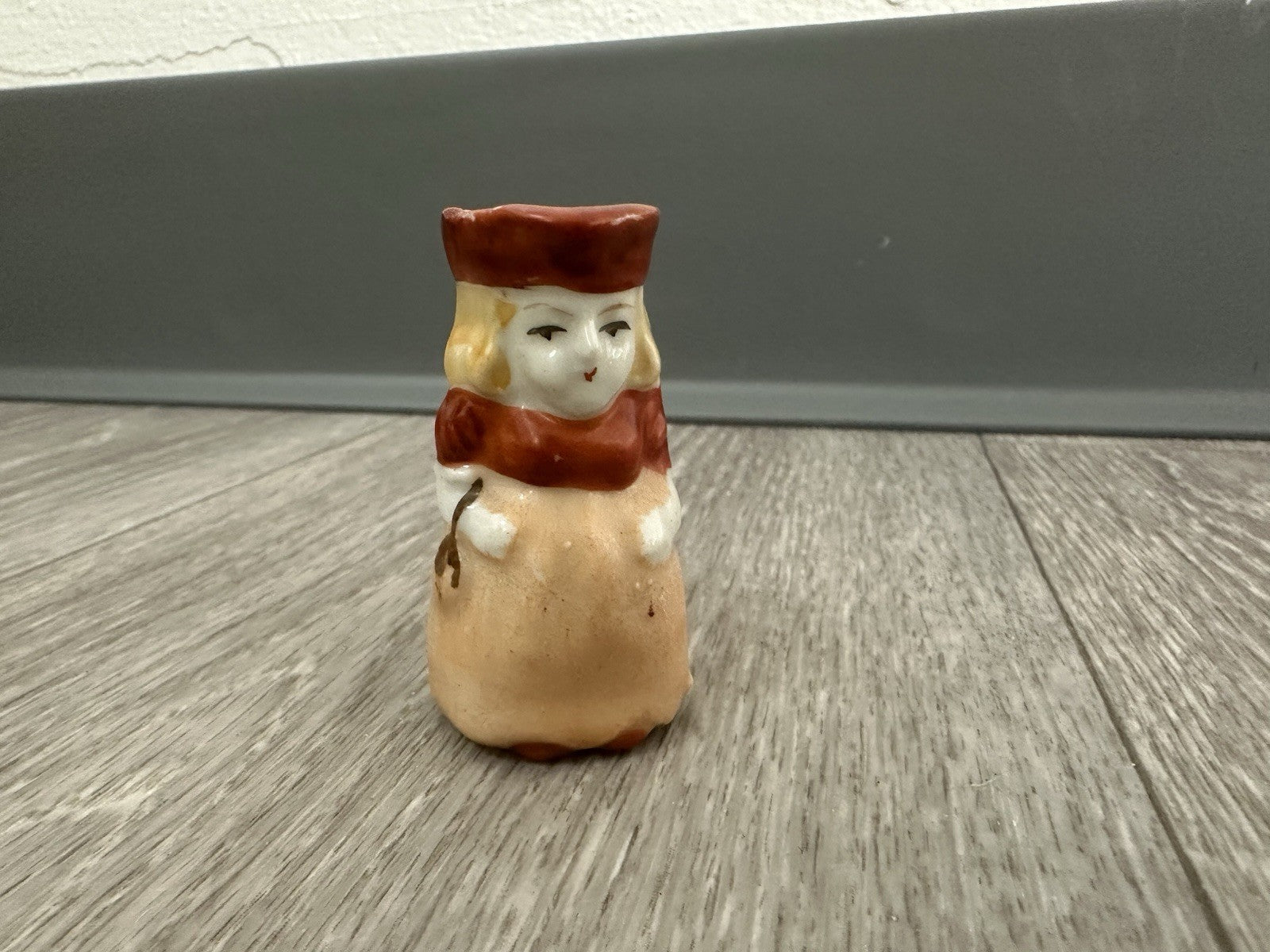 Vintage Miniature 2 Inch Toby Pitcher Jug Full Figure Lady Made in Japan
