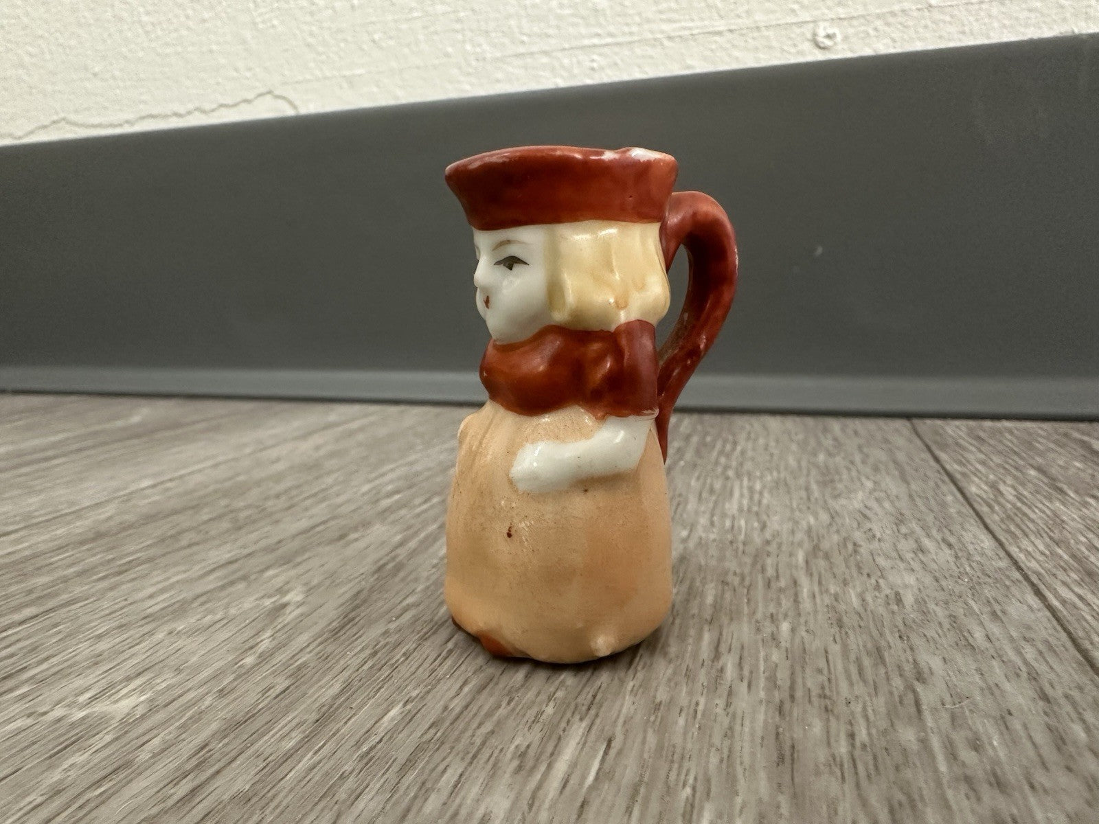 Vintage Miniature 2 Inch Toby Pitcher Jug Full Figure Lady Made in Japan