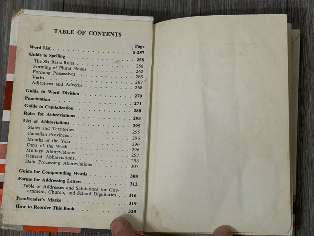 Vintage Instant Spelling Dictionary Book