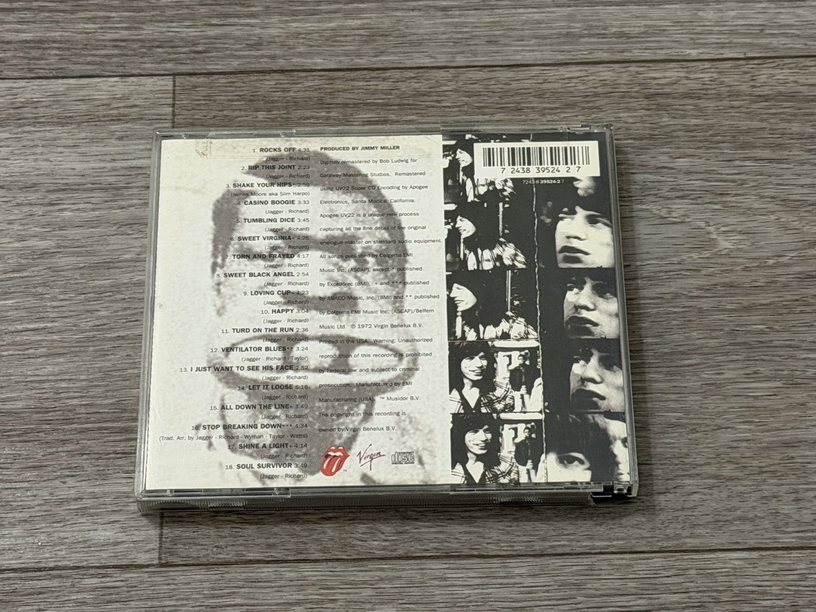 The Rolling Stones Exile On Main Street CD Cracked Case