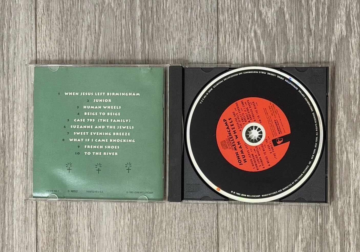 John Mellencamp - Human Wheels 1993 BMG Direct CD 10 Tracks VG