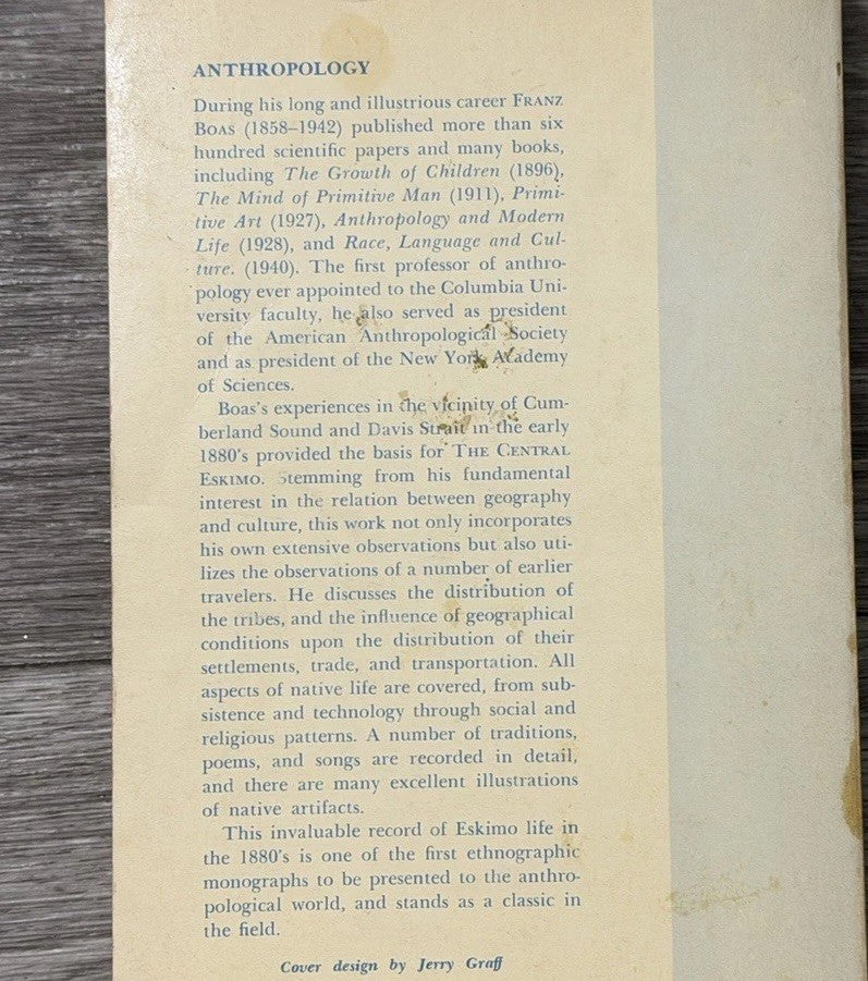 The Central Eskimo by Franz Boas [1964]