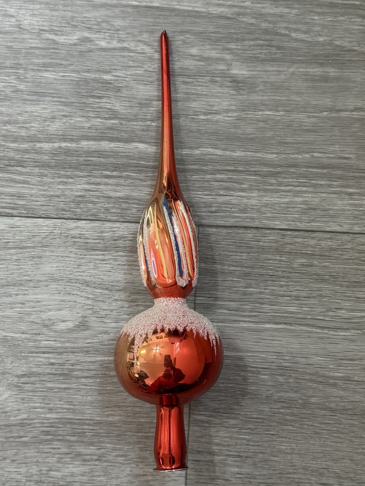 VTG Comodore Christmas Classic 9.75” " Tree Topper Finial Ornament No. 8220 C/3