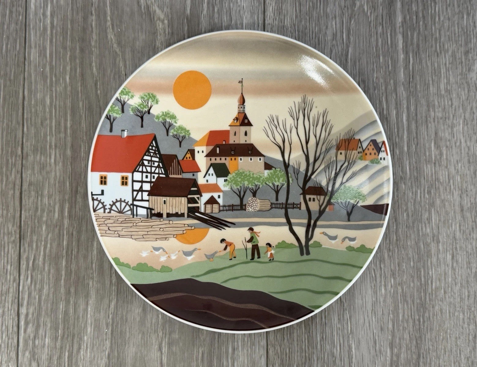 German plate Muhle in Franken Barbara Lurstenhofer E&A Bockling 7-7/8”
