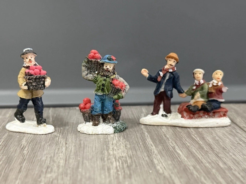 Christmas Village People " Lot of 3 Figures Holiday Decorations Figurines