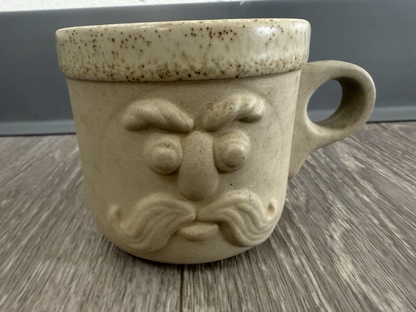Fitz & Floyd, Stoneware/Pottery, Novelty Mustache Mug/Cup Character Face, 1970's