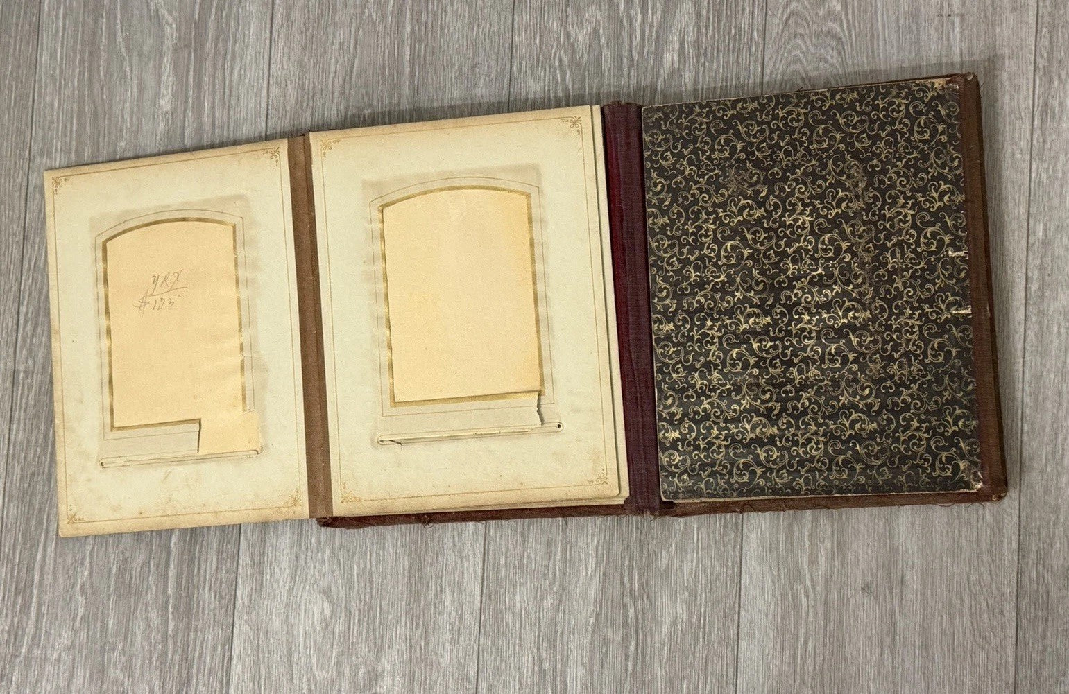 Antique Velvet Victorian Family Photo Album W/ Cabinet - Cards - Clasp - 1880’s