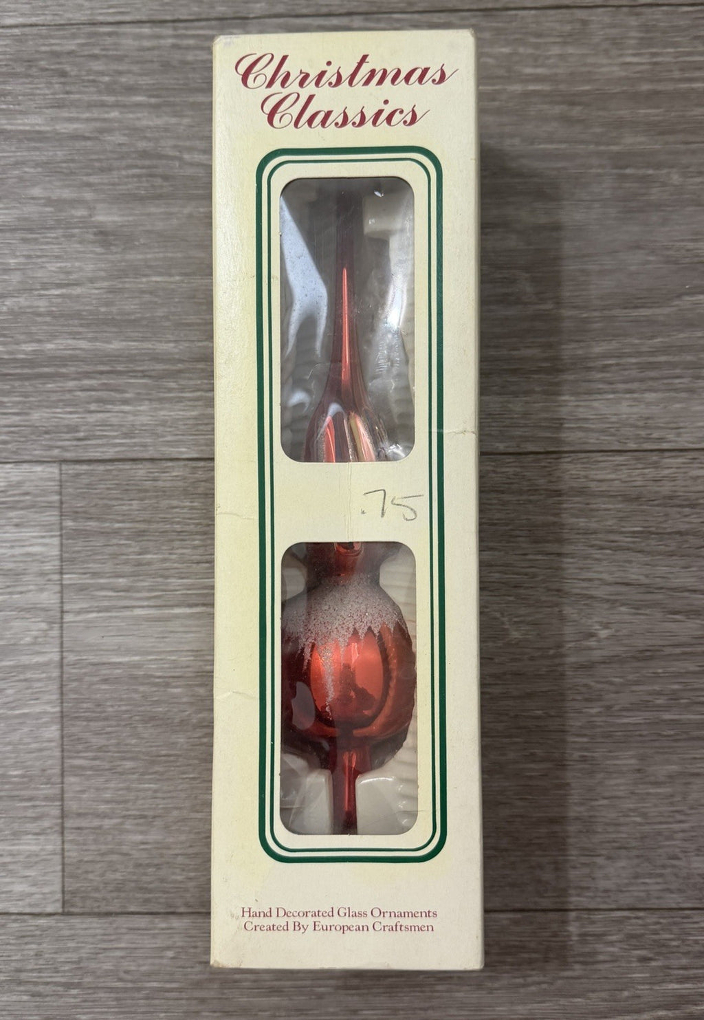 VTG Comodore Christmas Classic 9.75” " Tree Topper Finial Ornament No. 8220 C/3