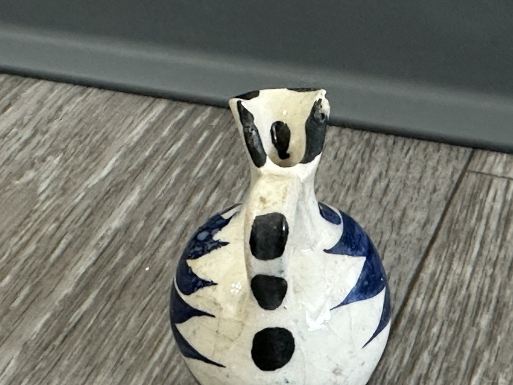 Adorable Vintage Pottery Mini Vase 2.5” Tall Hand Painted - Flower Design