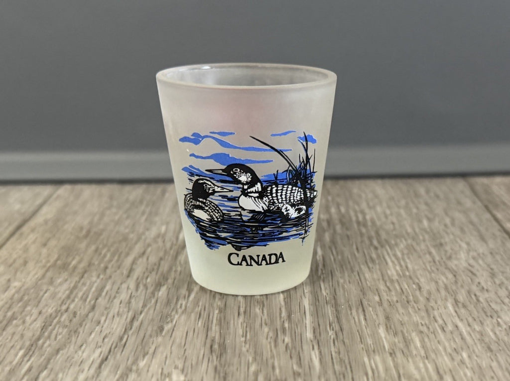 Mississuaga Ontario Canada Frosted Ducks Shot Glass