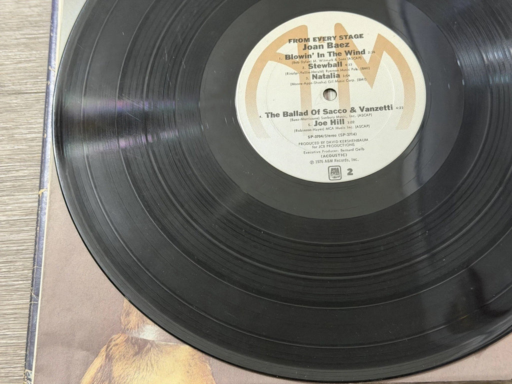 Joan Baez| From Every Stage| 1st Press| Vinyl 2XLP 1976 A&M SP-3704 VG+/G+| Folk