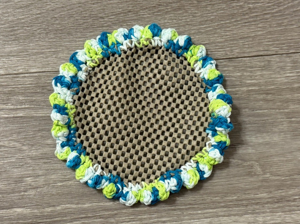 Handmade Crochet Jar Opener Gripper With Crochet Edge Kitchen Accessory Gift 6”