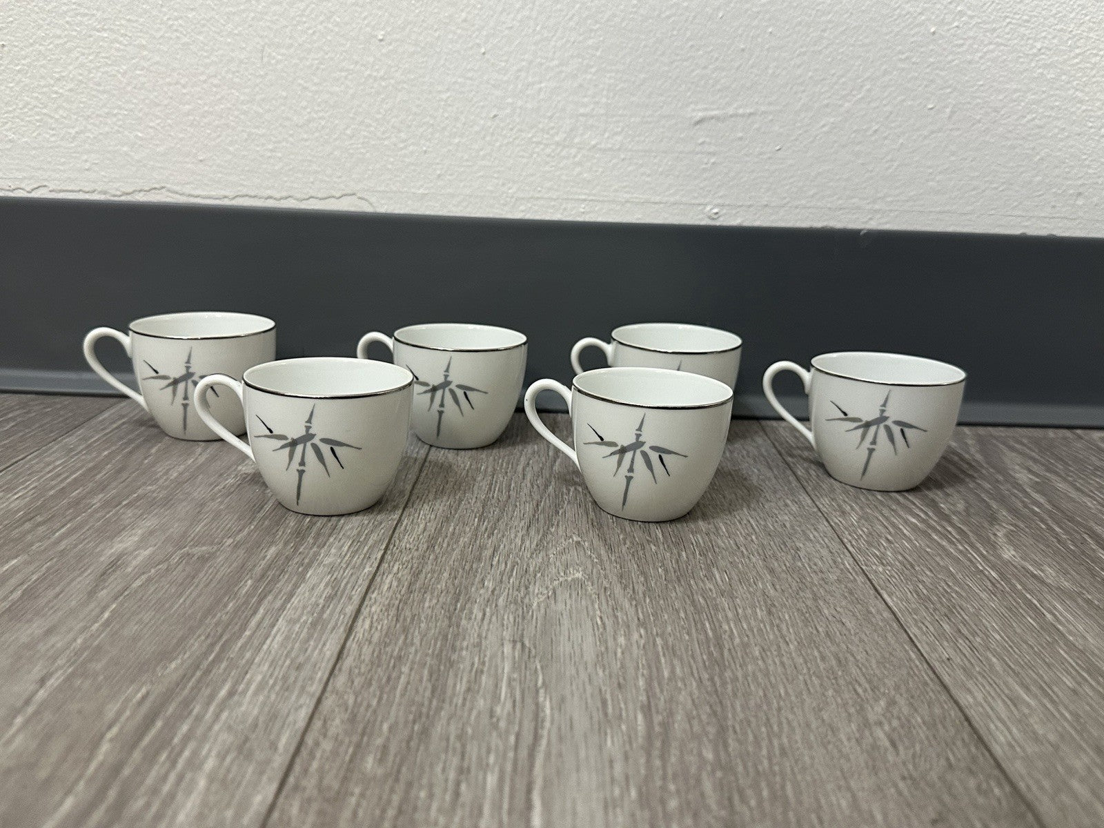 VINTAGE Noritake Bamboo 2133 Sake / Demitasse Cups Set of 6, 2 in