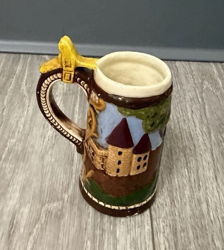VINTAGE Small German Kinder Mug Beer Stein - Dated 1978 - Has Chips 3.75” Tall