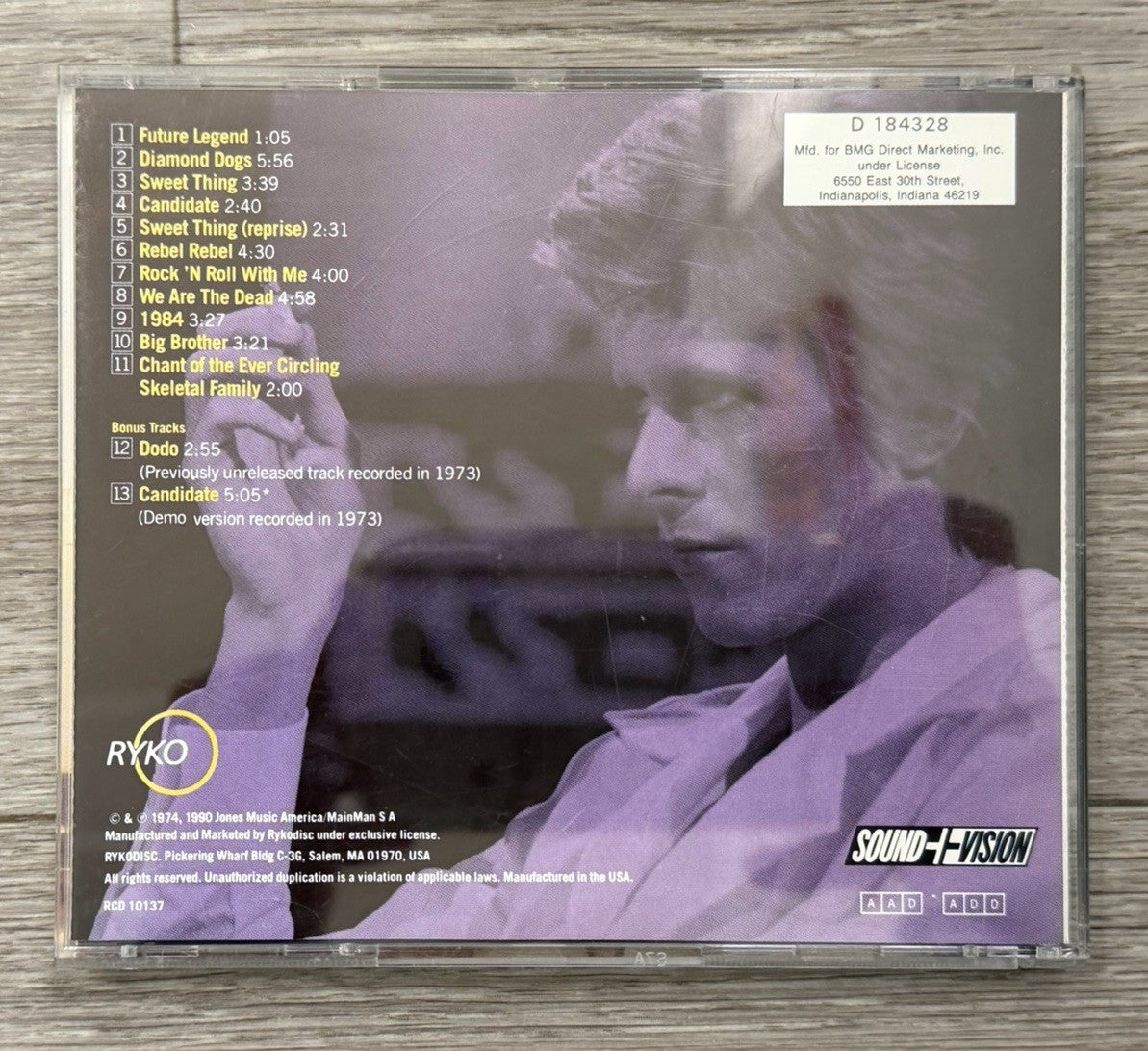 David Bowie - Diamond Dogs - CD - Rykodisc 1990 VG+ RCD 10137