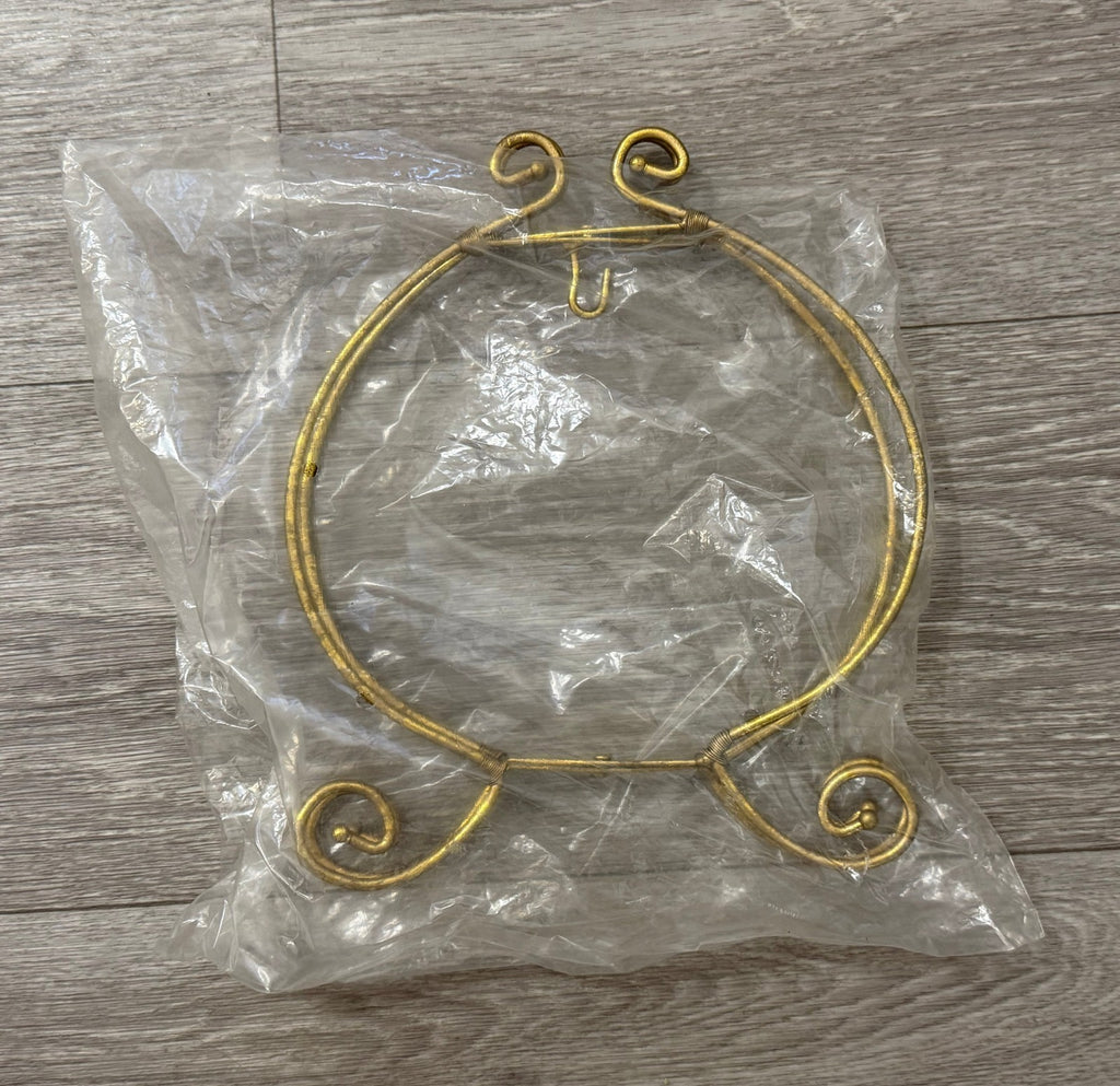 PIER 1 IMPORTS Goldtone Foldable Single Ornament Holder Display Stand