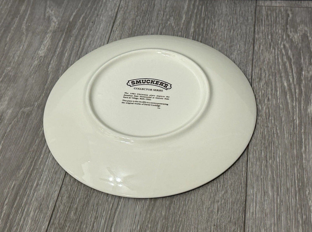 Vintage David Coolidge Collectible Christmas Plate Smuckers 1983 Boarding House