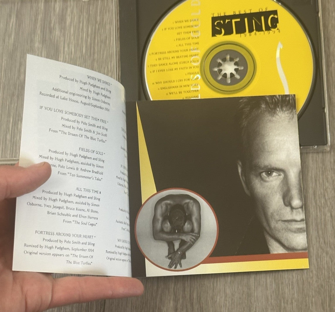 Sting – Fields of Gold 1984–1994 (1994 A&M) Good/Very Good Condition