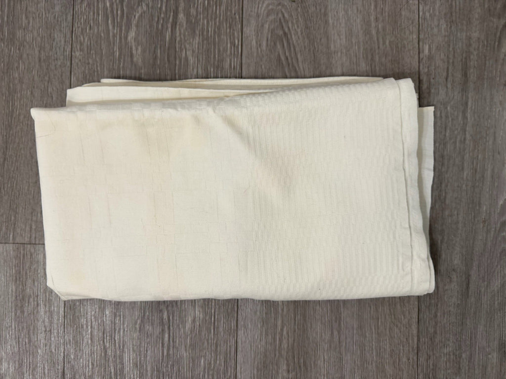 Vintage White Tablecloth 55” X 47” Stained