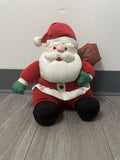 Vtg Gibson Greetings Santa Claus Puffy Puffalump Christmas Plush Plaid Sack 1994