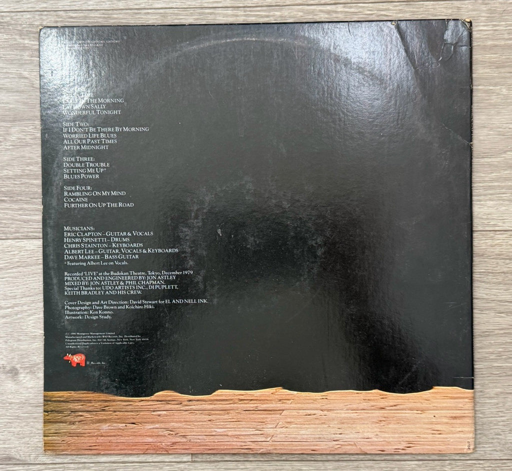 Eric Clapton ‎Just One Night 1980 RSO Records Orig. Vinyl LP STERLING RS-2-4202