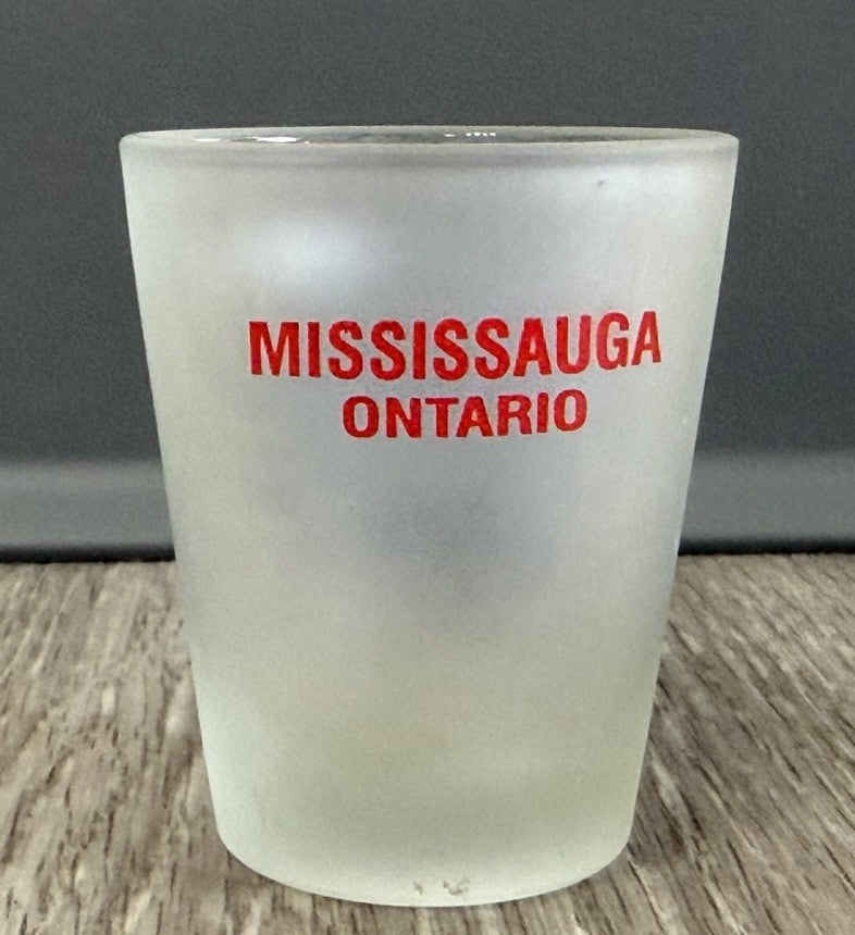 Mississuaga Ontario Canada Frosted Ducks Shot Glass