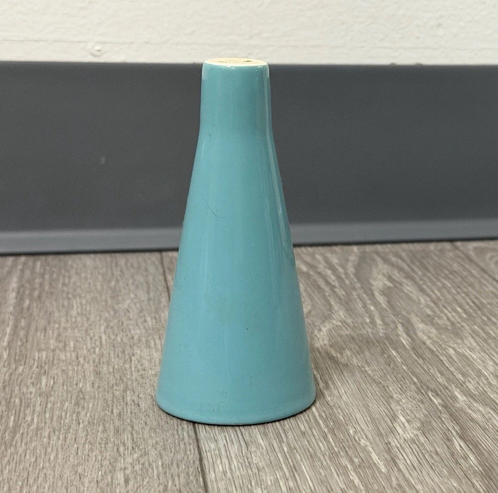 Mid-century Cera-Stone Salt Shaker 4.75” Light Blue