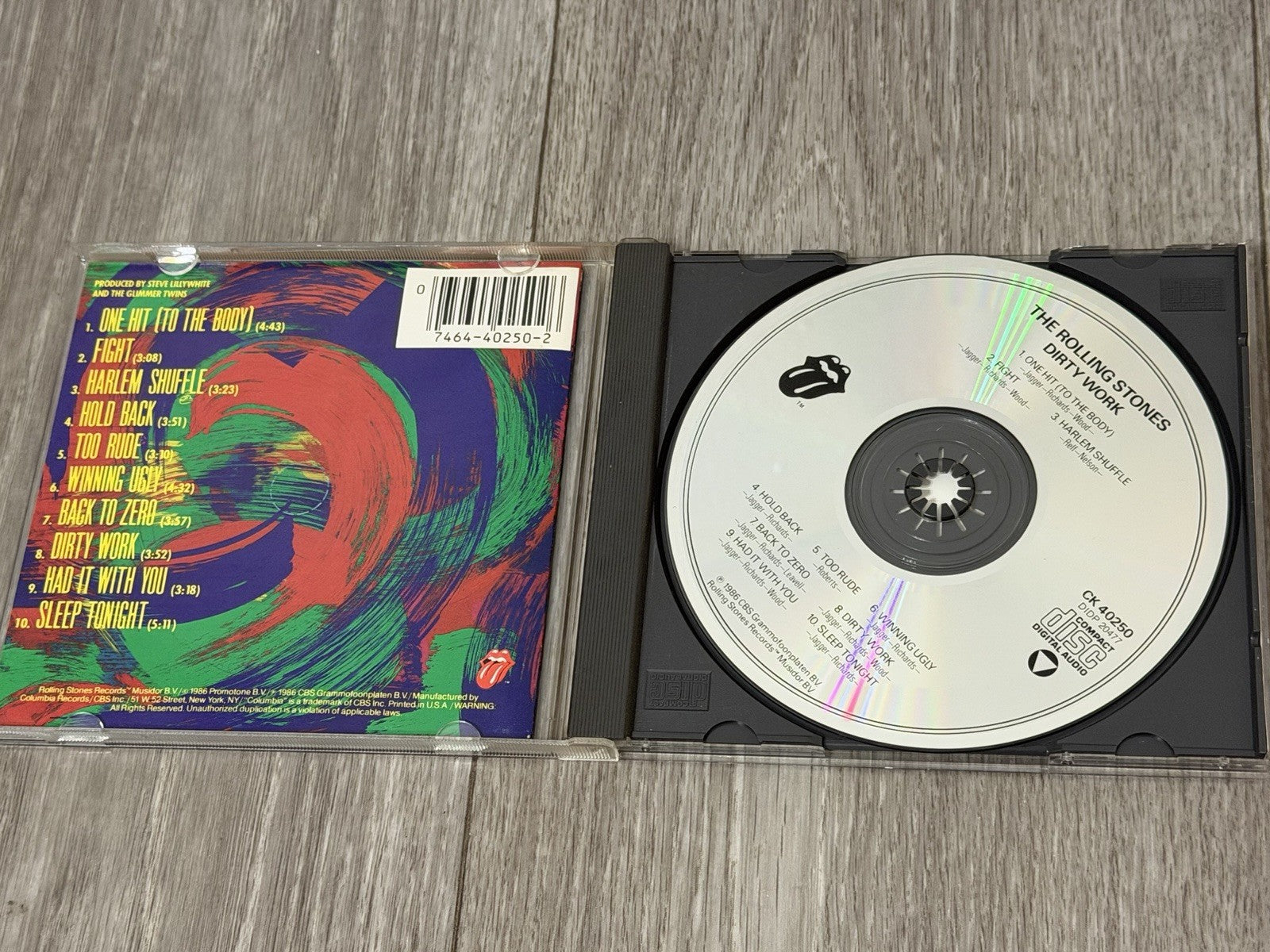 The Rolling Stones – Dirty Work - Rolling Stones Records – CK 40250