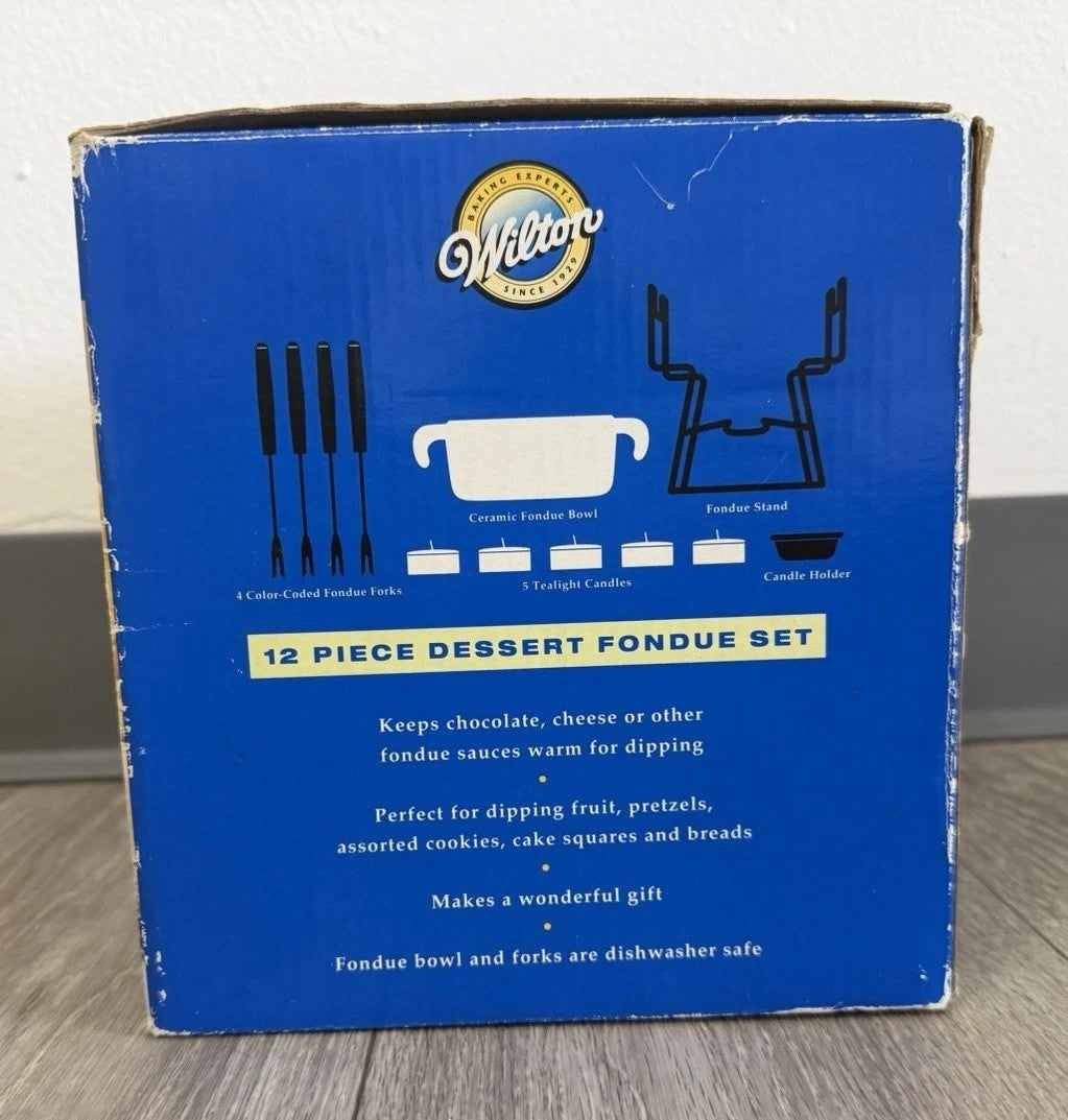 Fondue Set In Box NOS Great For Chocolate Cheese Fondue WILTON
