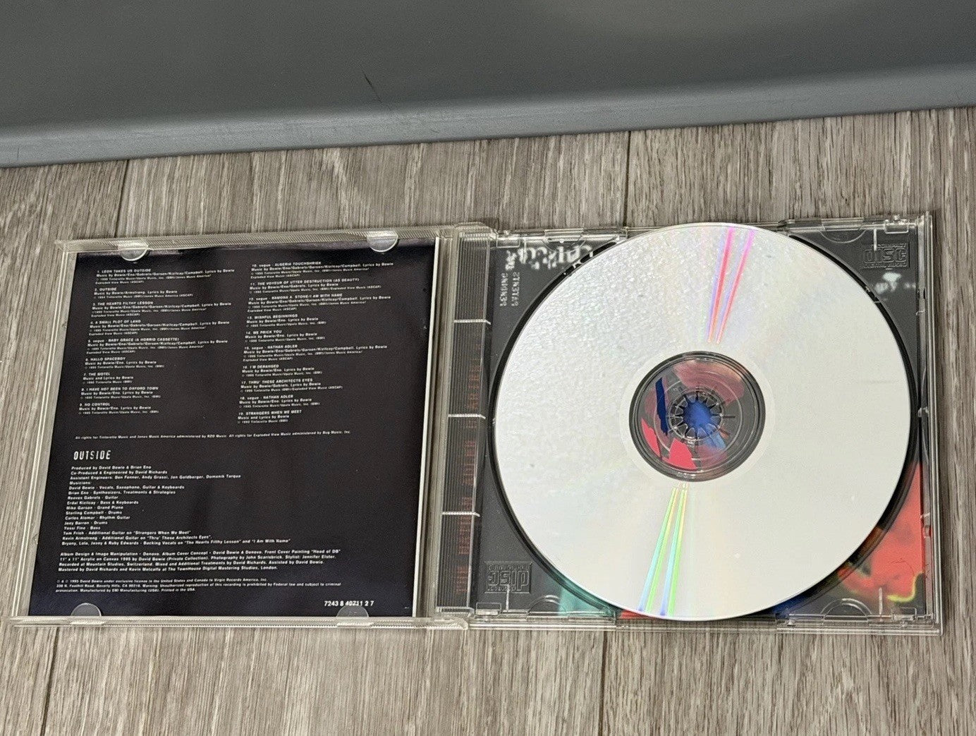 David Bowie 1. Outside (The Nathan Adler Diaries: A Hyper Cycle) CD 1995