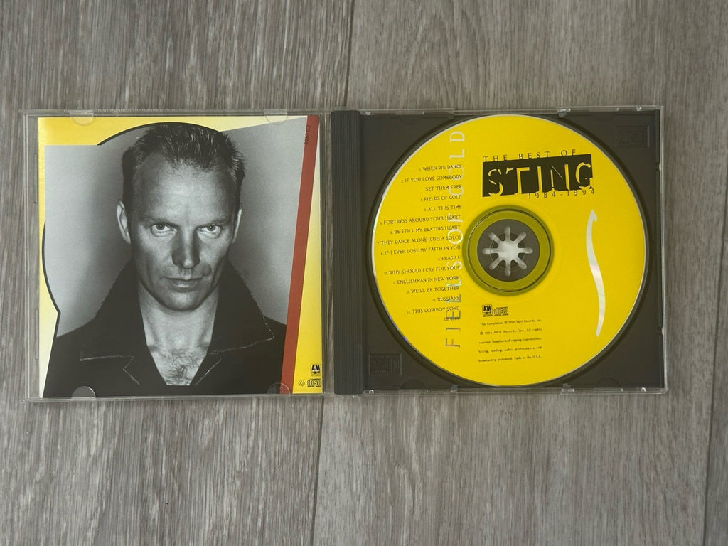 Sting – Fields of Gold 1984–1994 (1994 A&M) Good/Very Good Condition