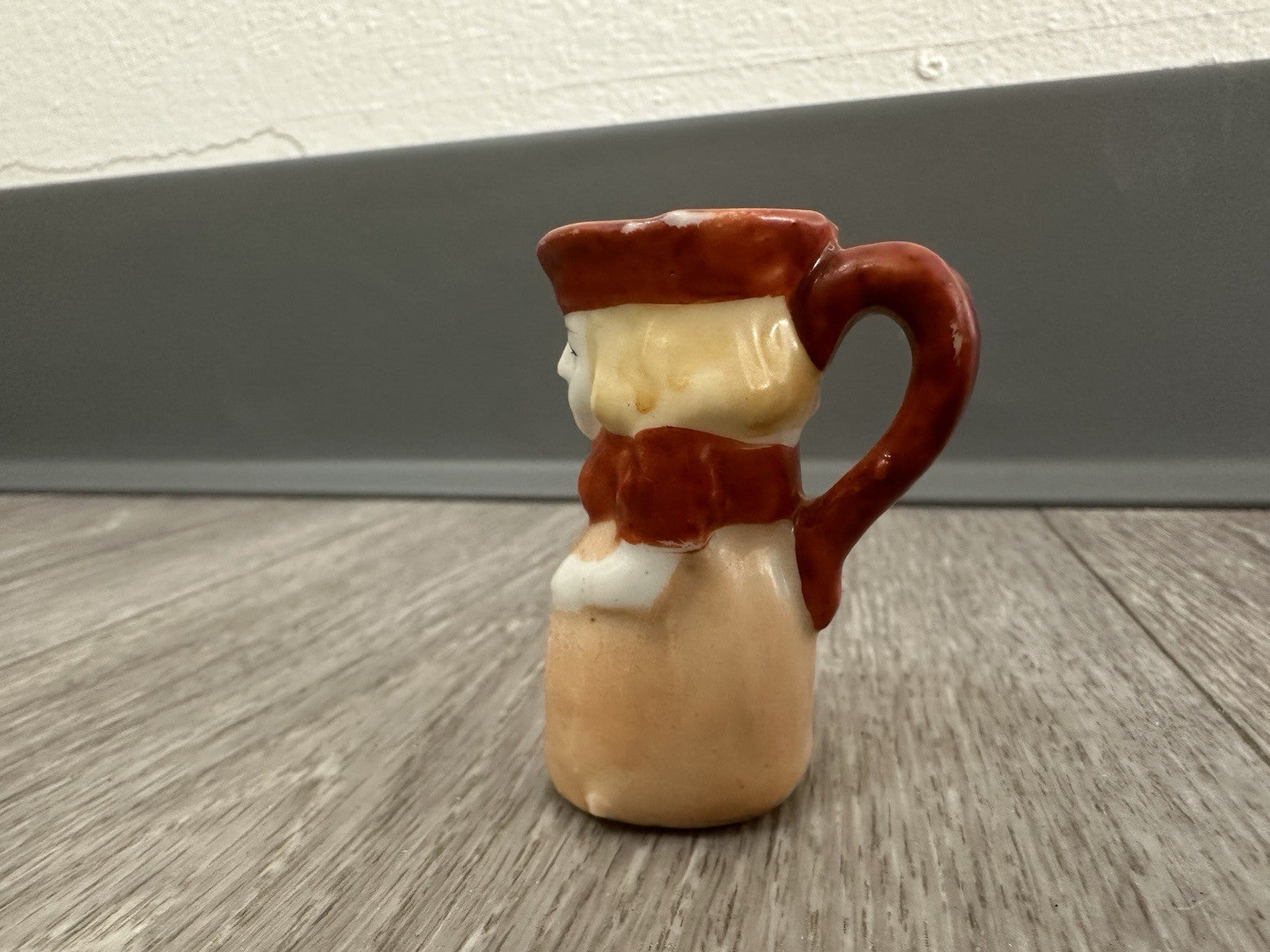 Vintage Miniature 2 Inch Toby Pitcher Jug Full Figure Lady Made in Japan