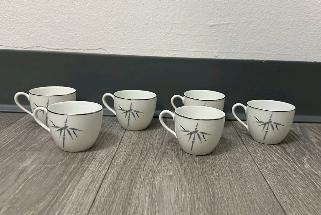 VINTAGE Noritake Bamboo 2133 Sake / Demitasse Cups Set of 6, 2 in