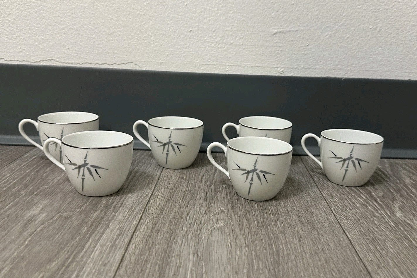 VINTAGE Noritake Bamboo 2133 Sake / Demitasse Cups Set of 6, 2 in