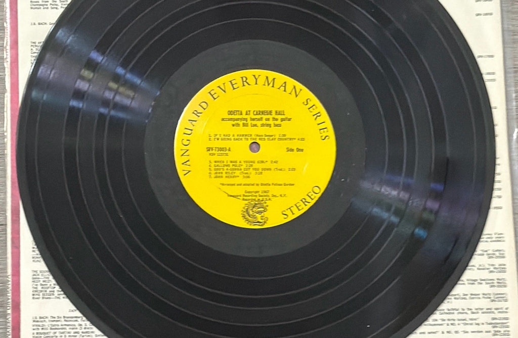Vintage- ODETTA: At Carnegie Hall VANGUARD Everyman Series LP 33 RPM - SRV 73003
