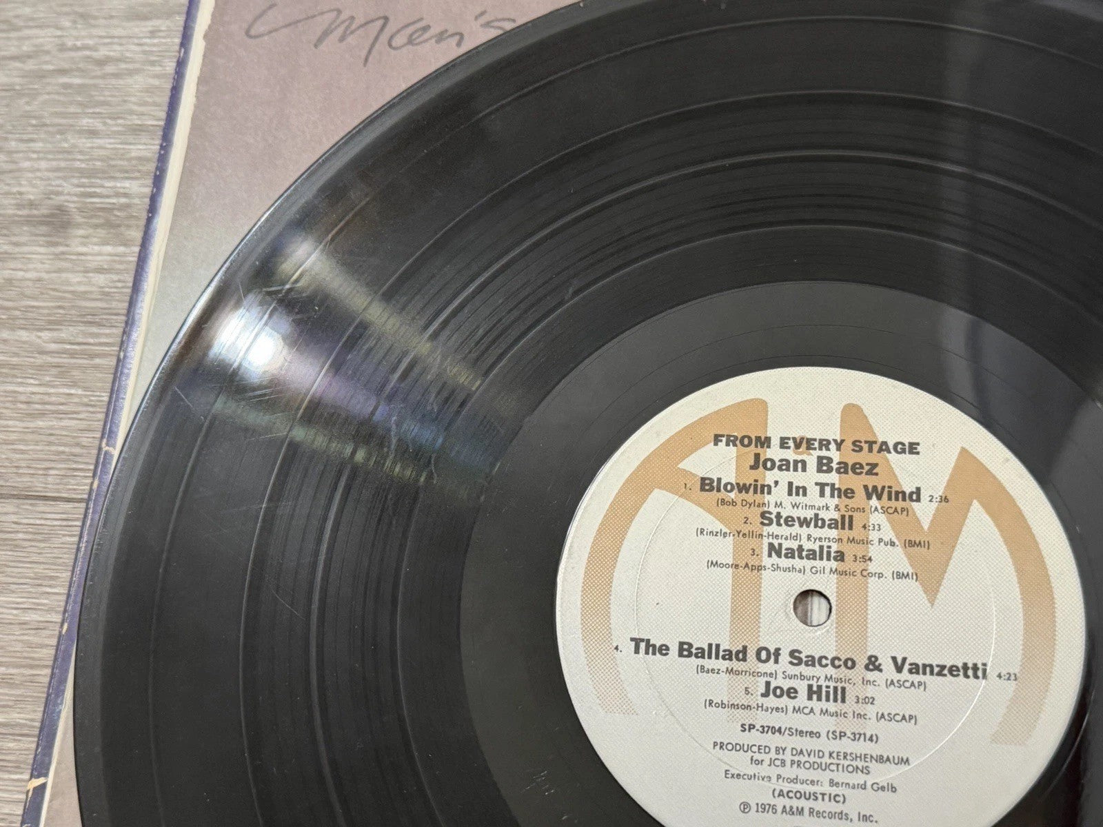 Joan Baez| From Every Stage| 1st Press| Vinyl 2XLP 1976 A&M SP-3704 VG+/G+| Folk