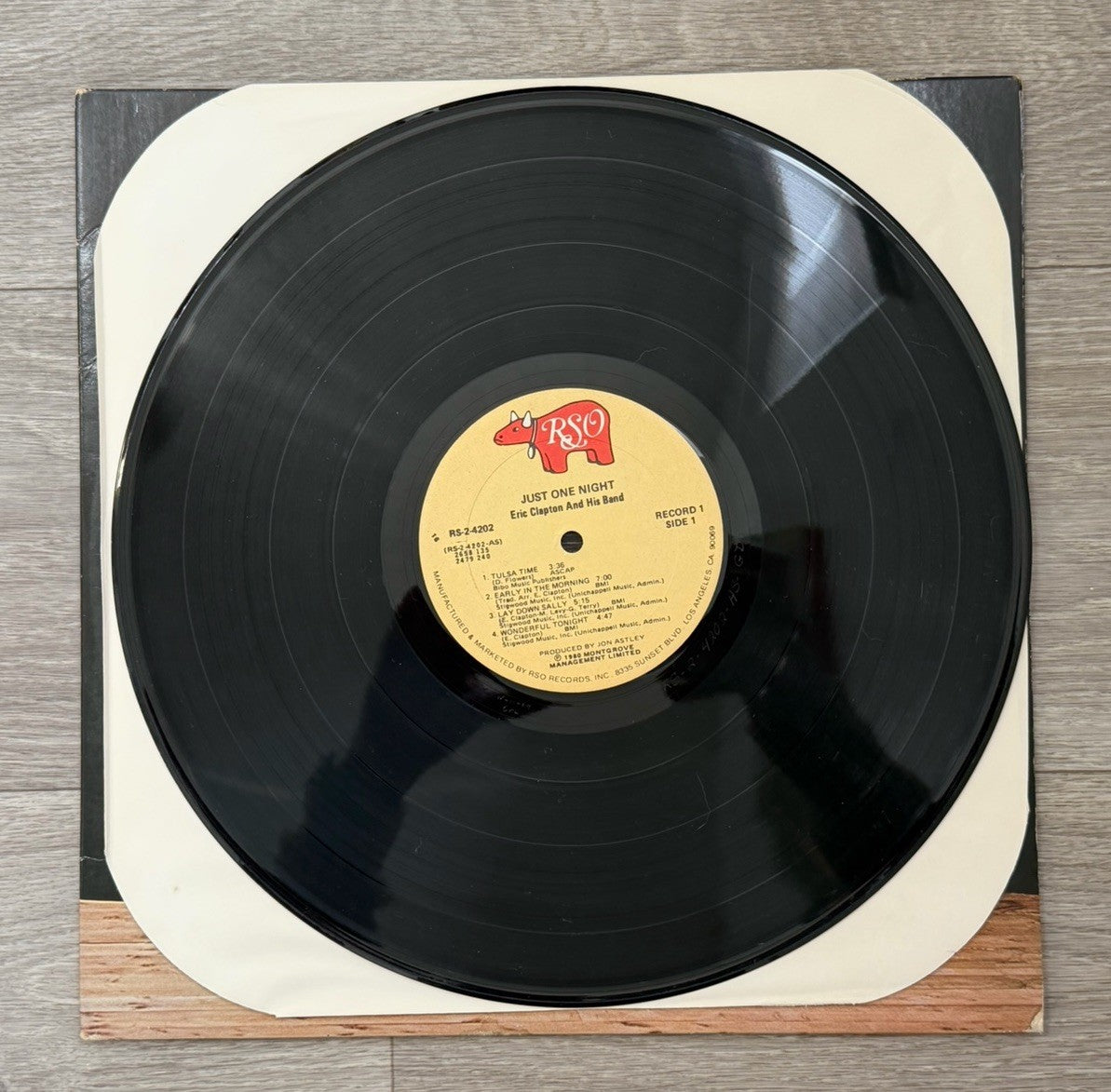 Eric Clapton ‎Just One Night 1980 RSO Records Orig. Vinyl LP STERLING RS-2-4202