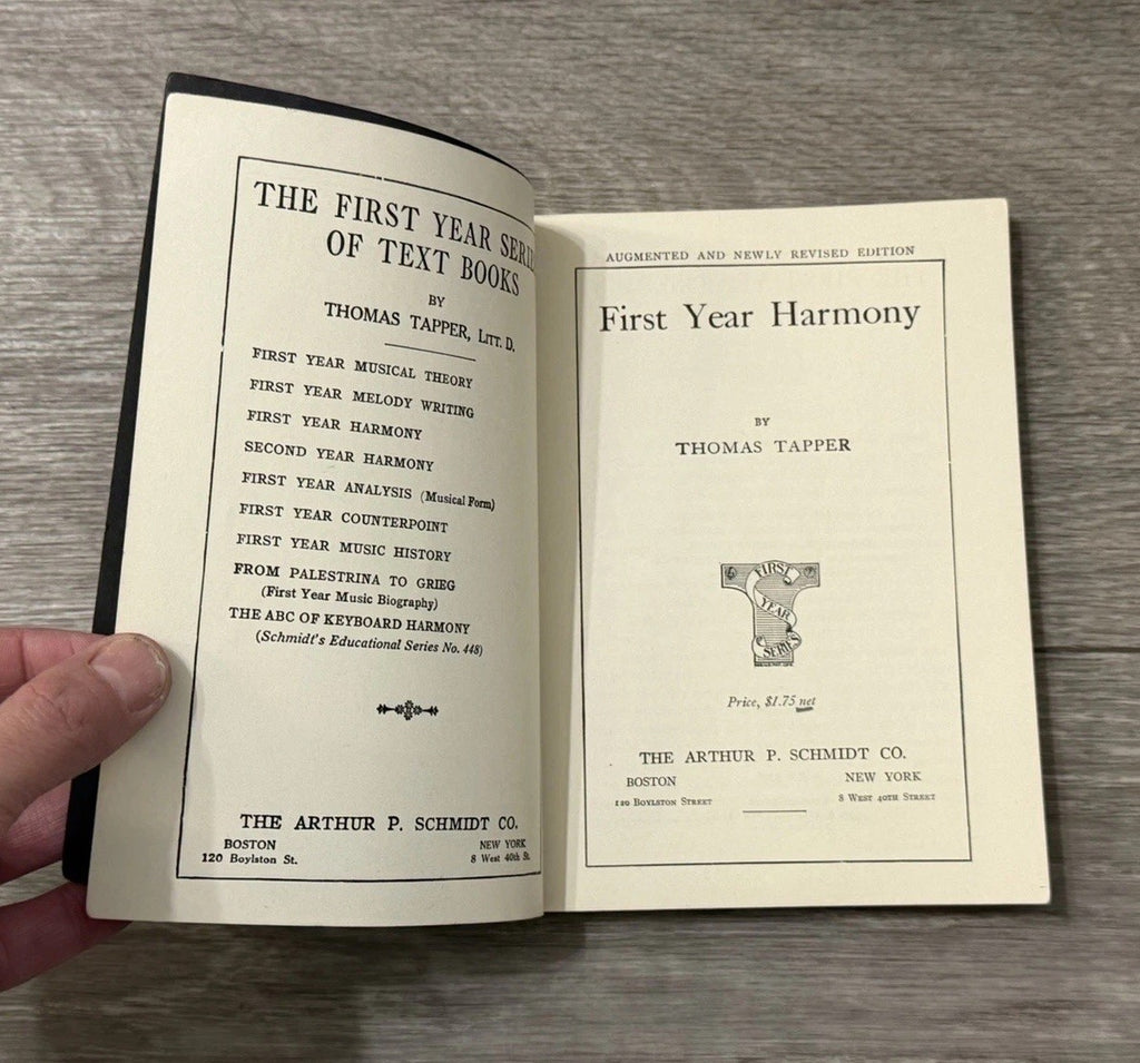 VTG First Year Harmony Thomas Tapper Vintage Small Softcover 1938 4TH Edition
