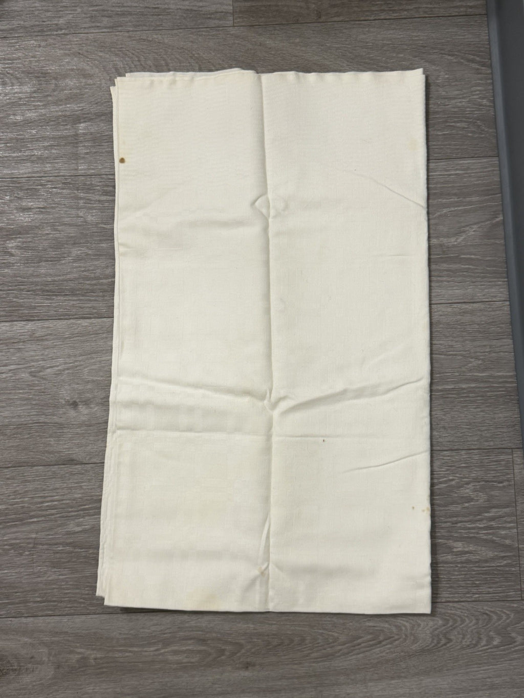 Vintage White Tablecloth 55” X 47” Stained