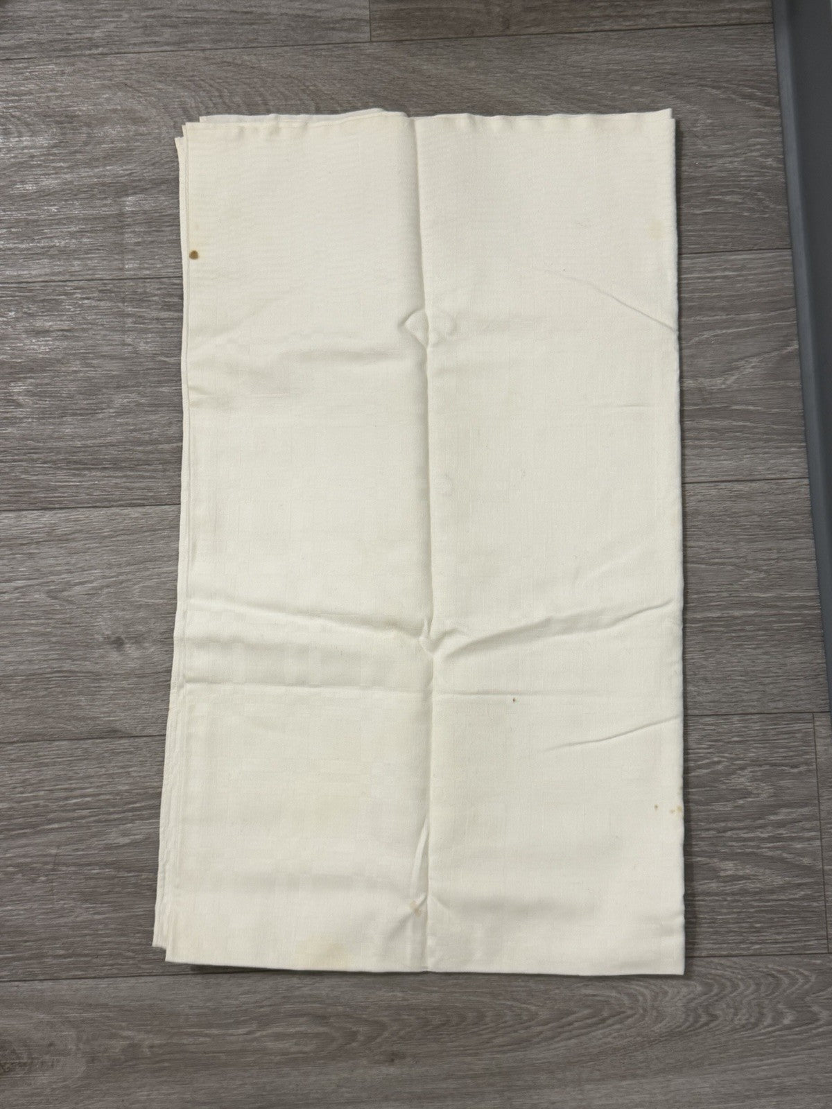 Vintage White Tablecloth 55” X 47” Stained