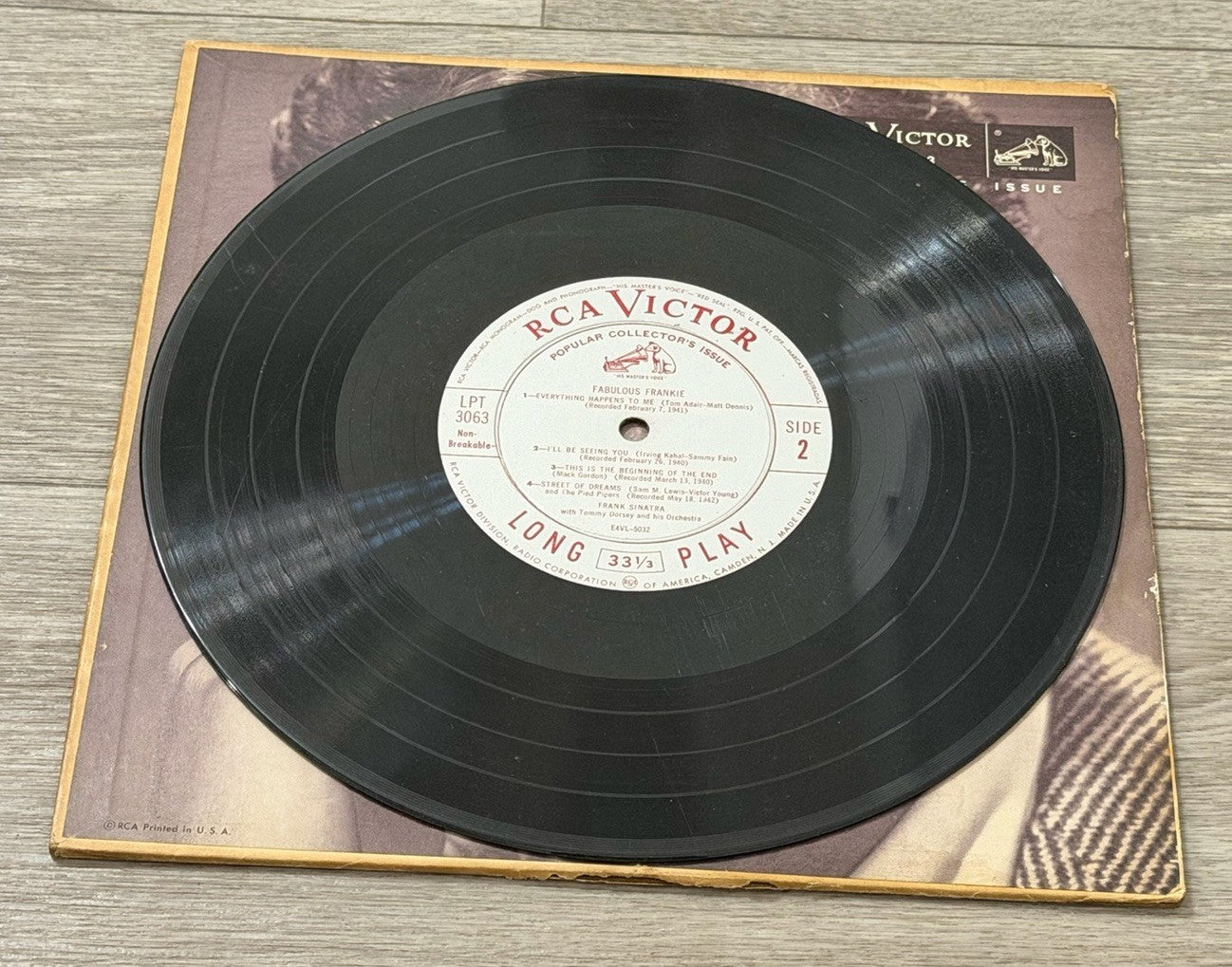 Fabulous Frankie ~ Frank Sinatra LPT3063 RCA  33 Record