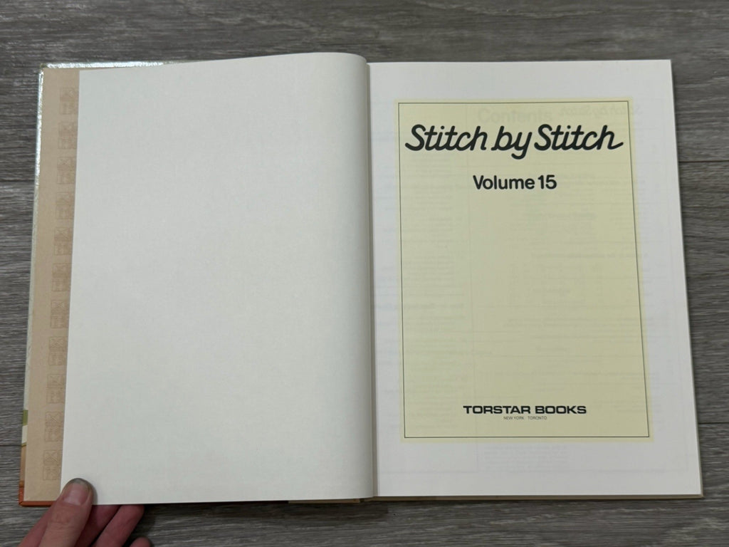  VTG  Vol. 15 Stitch By Stitch Hardbound Book Sewing, Knitting ETC Totstar Books