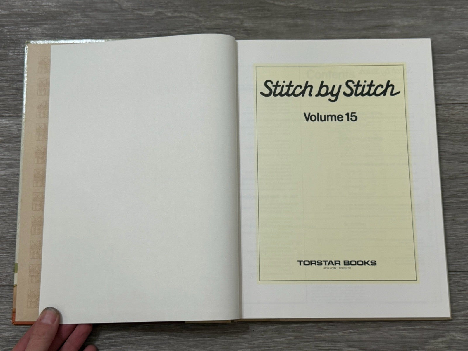  VTG  Vol. 15 Stitch By Stitch Hardbound Book Sewing, Knitting ETC Totstar Books