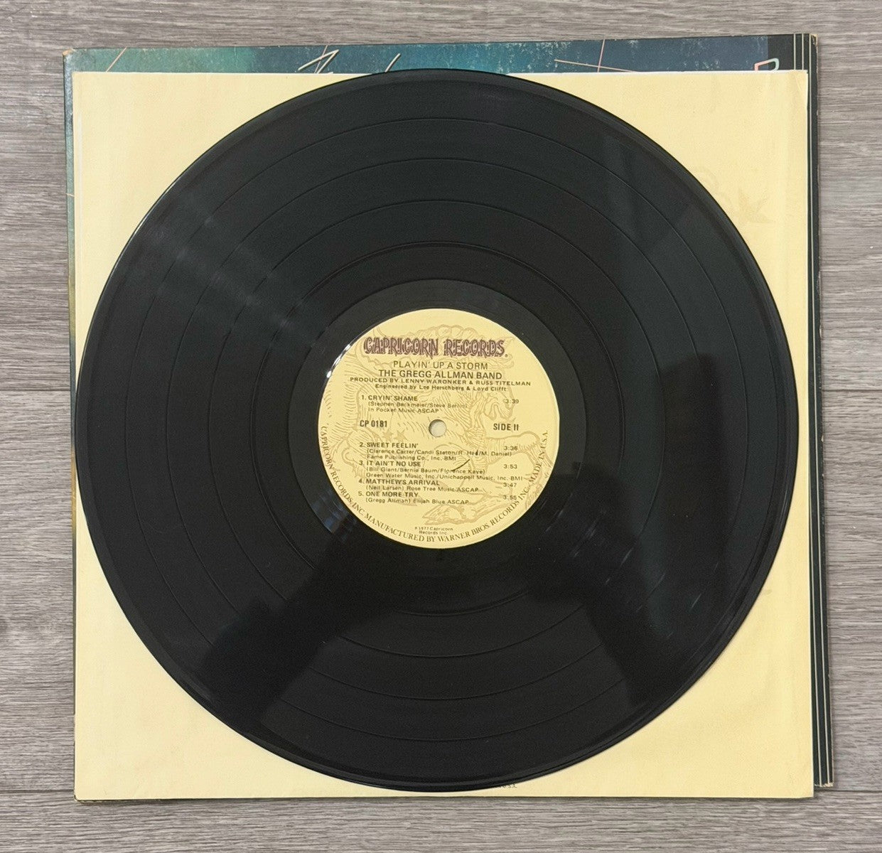 The Gregg Allman Band-Playin' Up A Storm-1977 CP 0181 (Winchester) Vinyl Record 