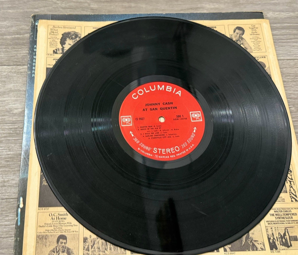 Johnny Cash at San Quentin Columbia CS 9827 Vinyl Album LP