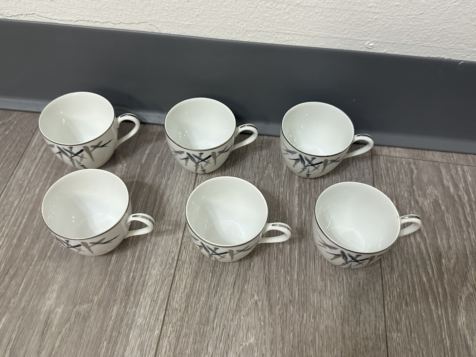 VINTAGE Noritake Bamboo 2133 Sake / Demitasse Cups Set of 6, 2 in