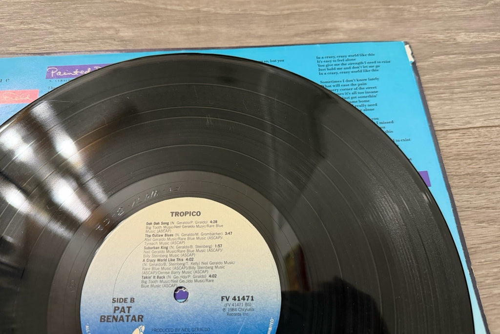 PAT BENATAR: Tropico Chrysalis FV-41471 Rock 1984 Vinyl VG